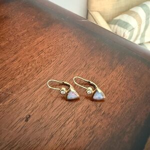 Opal 14K gold earrings
